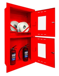 Шкаф пожарный ШПК-320-12 для двух пожарных рукавов и двух огнетушителей