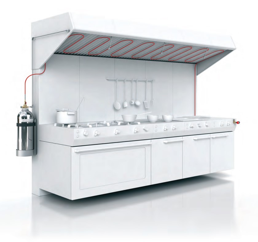 Модульная установка пожаротушения для кухни FireDETEC F/K