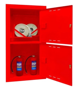 Шкаф пожарный ШПК-320-12 для двух пожарных рукавов и двух огнетушителей